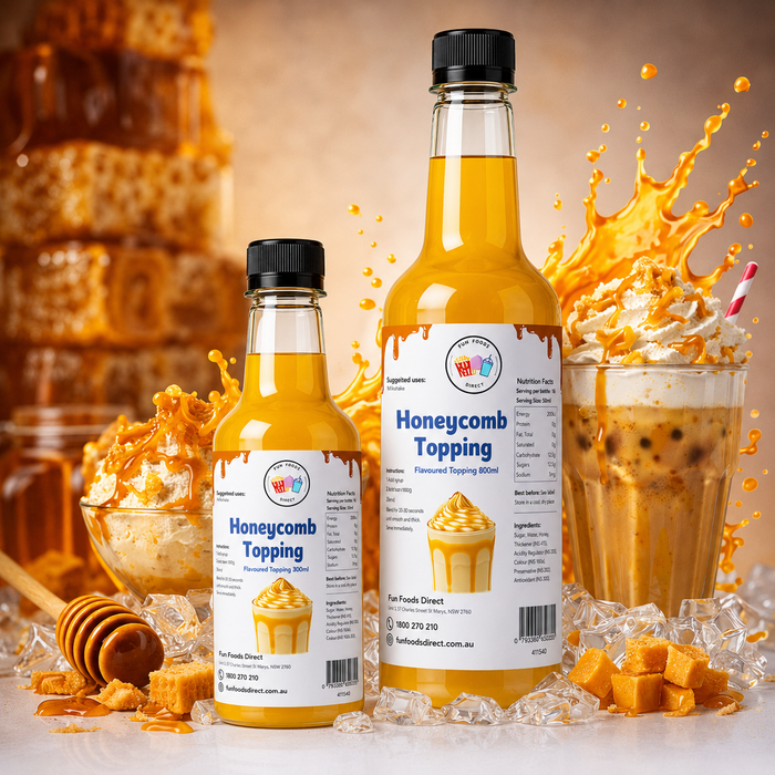 Honeycomb Dessert Topping for Thickshakes, Sundaes & Drinks