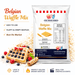 Breakfast dessert mix bundle featuring Belgian Waffle Mix, ideal for fluffy, crispy waffles at home or business.