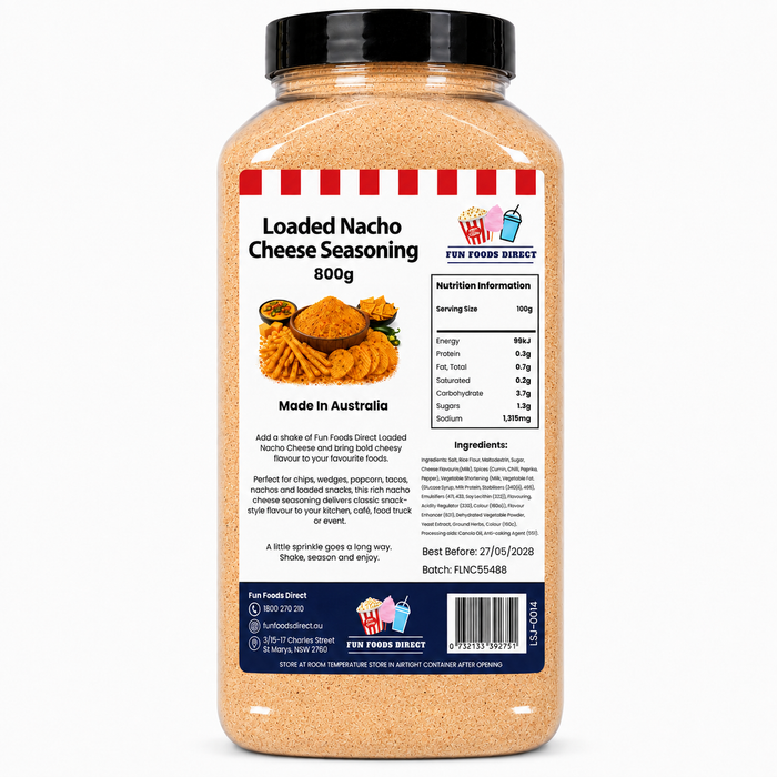 Loaded Nacho Cheese Seasoning | Cheesy Flavour Boost for Chips, Fries & Snacks