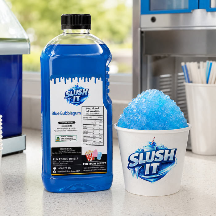 Blue bubblegum Sno Cone Flavour 2L Bottle
