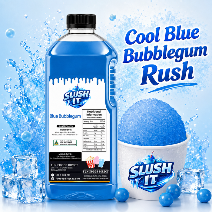 Blue bubblegum Sno Cone Flavour 2L Bottle