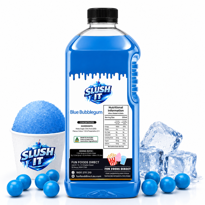 Blue bubblegum Sno Cone Flavour 2L Bottle