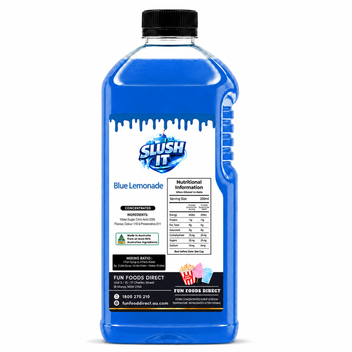 Blue Lemonade Sno Cone Flavour 2L Bottle