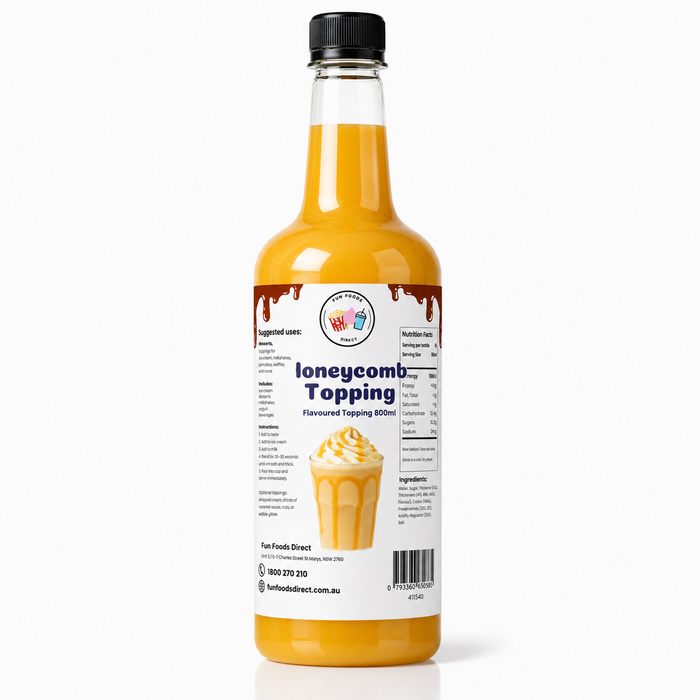 Honeycomb Dessert Topping for Thickshakes, Sundaes & Drinks