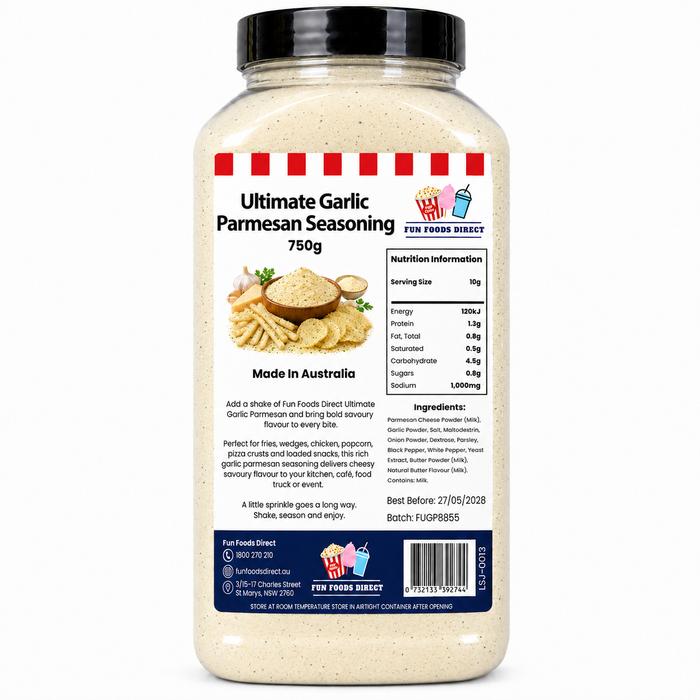 Ultimate Garlic Parmesan Seasoning | Savoury Flavour Boost for Chips, Pasta & Snacks