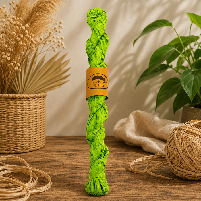 Lime Raffia Hank 250g