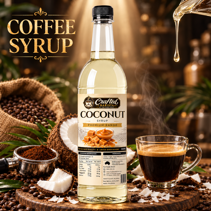 Coconut Syrup Premium Range 800mL | Creamy Café Syrup