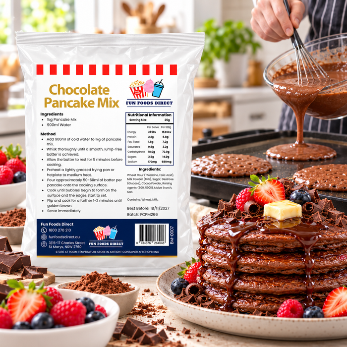 Chocolate Pancake Mix 1kg | Made with Real Chocolate for Rich, Fluffy Pancakes