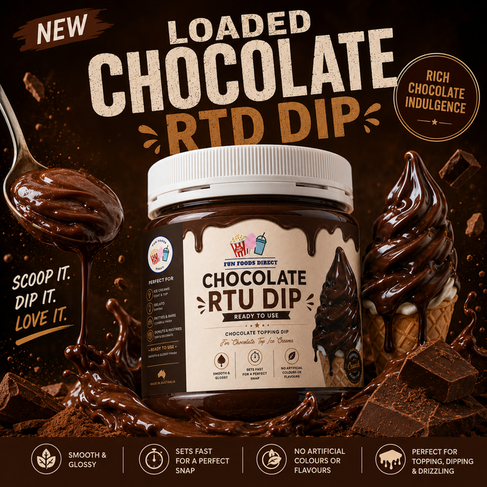 Chocolate RTU Dip | Ready-to-Use Chocolate Coating Dip for Ice Creams, Gelato & Desserts