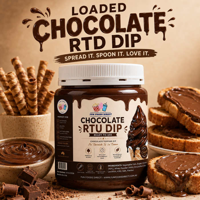 Chocolate RTU Dip | Ready-to-Use Chocolate Coating Dip for Ice Creams, Gelato & Desserts
