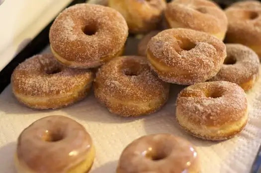 Classic Cake Donut Mix | World’s Best Tasting Donut Mix - freshly made cake donuts dusted in sugar.