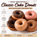 Classic Cake Donut Mix | World’s Best Tasting Donut Mix displayed with assorted delicious donuts on a rustic table.