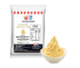 Premium cheesecake soft serve mix 1.5kg bag with bowl of creamy cheesecake soft serve dessert in front