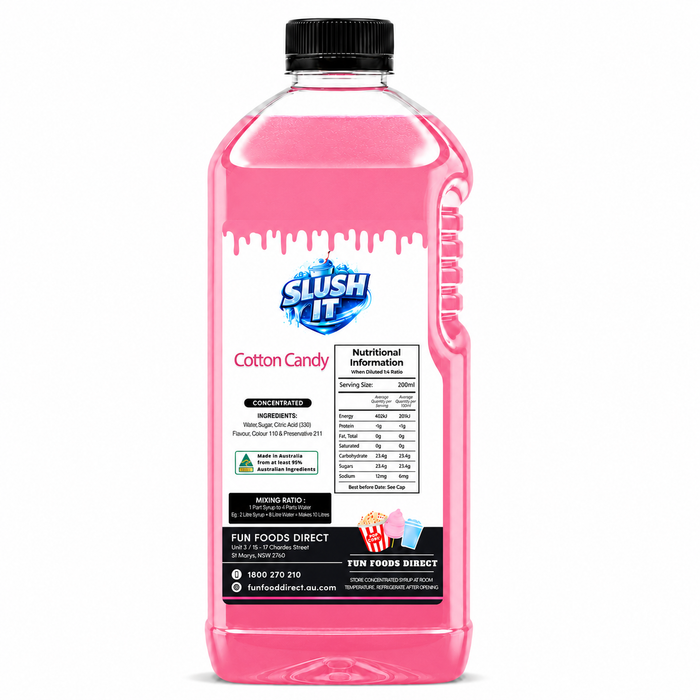 Cotton Candy Slushy Mix / Premium Slushy Bottles