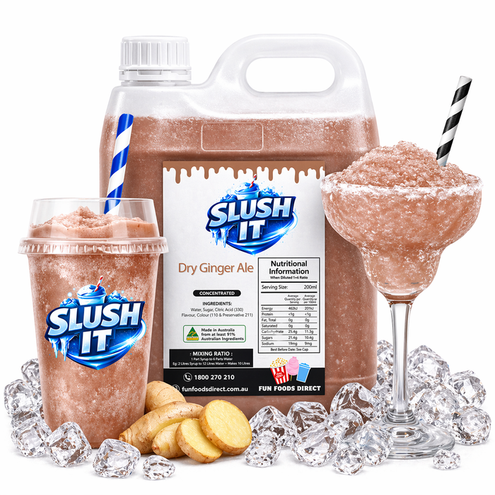 Dry Ginger Ale Slush / Slushie Mix Bottles