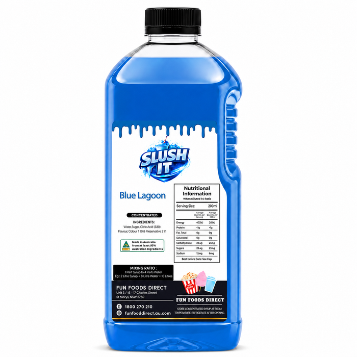 Blue Lagoon Slush / Slushie Mix Bottles