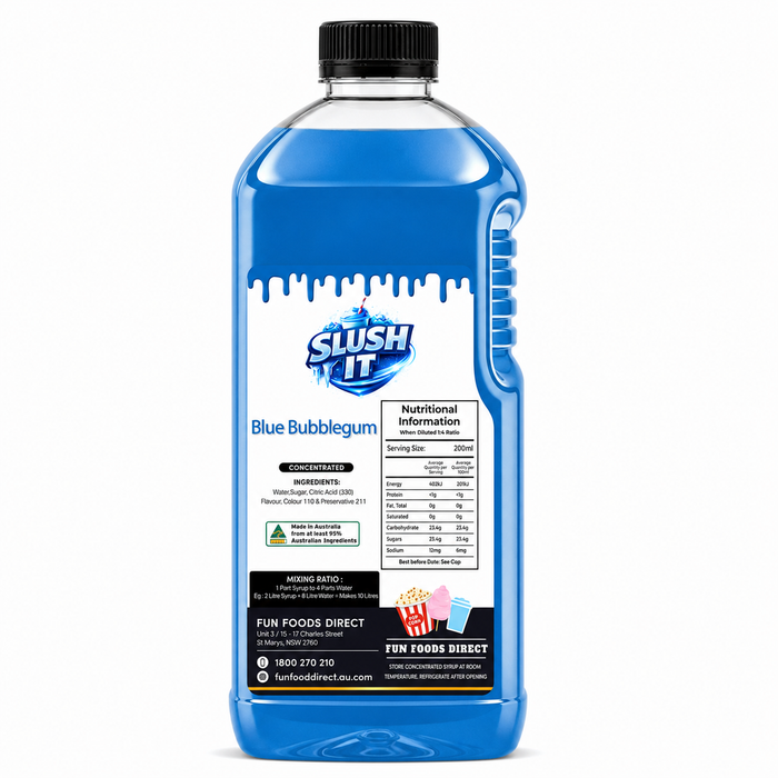 Blue Bubblegum Cordial Mixes 2L