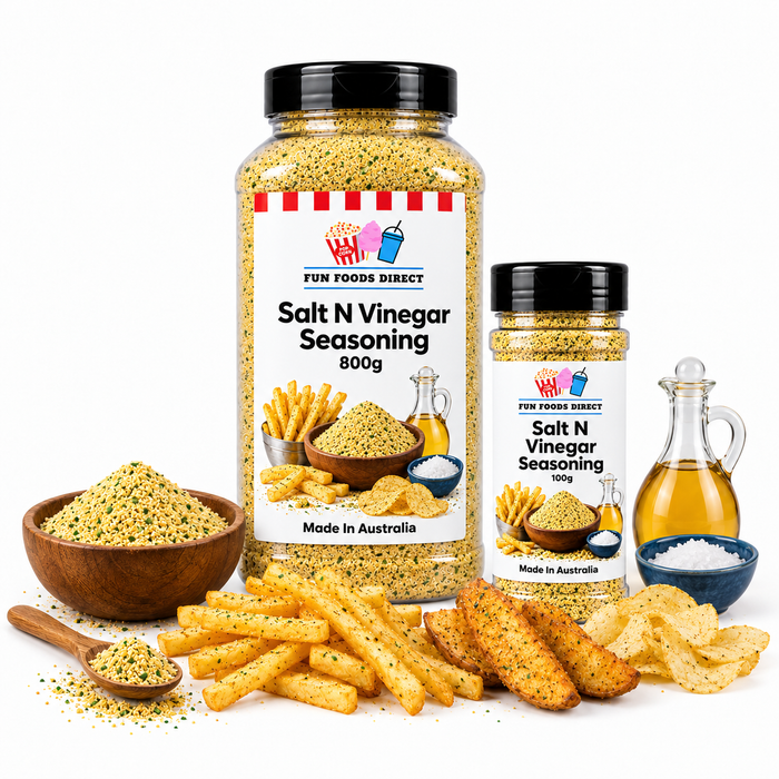 Salt N Vinegar Seasoning | Tangy Flavour Boost for Chips, Popcorn & Snacks