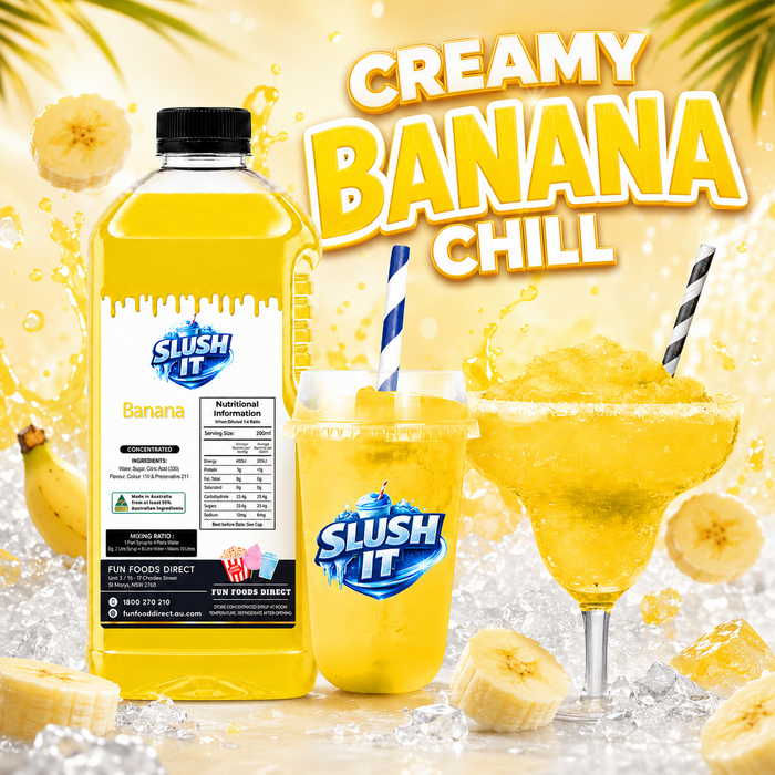 Banana Slush / Slushie Mix Bottles