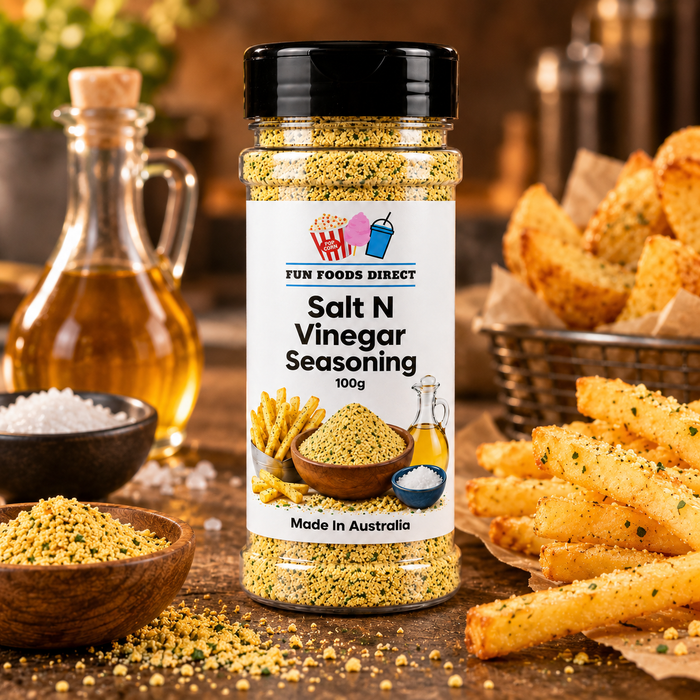 Salt N Vinegar Seasoning | Tangy Flavour Boost for Chips, Popcorn & Snacks