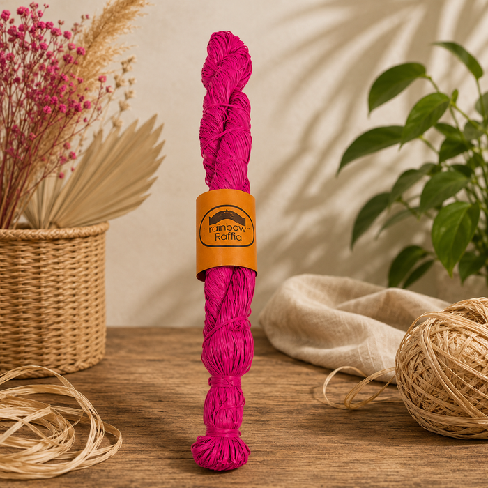 Hot Pink Raffia Hank 250g