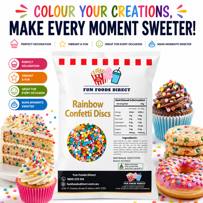 Natural Rainbow Confetti Discs 1KG