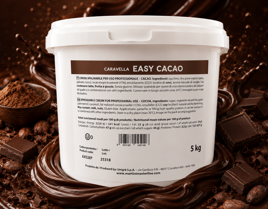 Master Martini Caravella Easy Cacao Dark Chocolate Spread 5kg