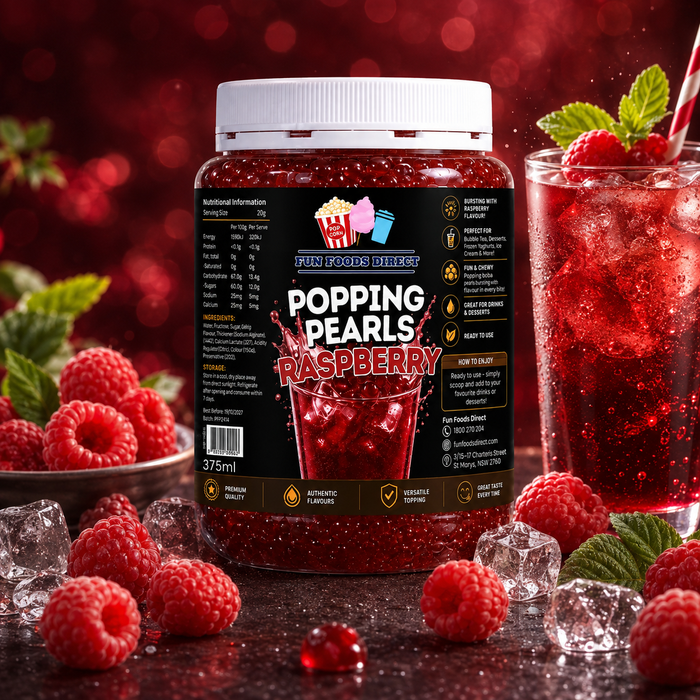 Popping Pearls Raspberry  – 375ML