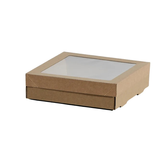 Medium Kraft Catering Lid with Window