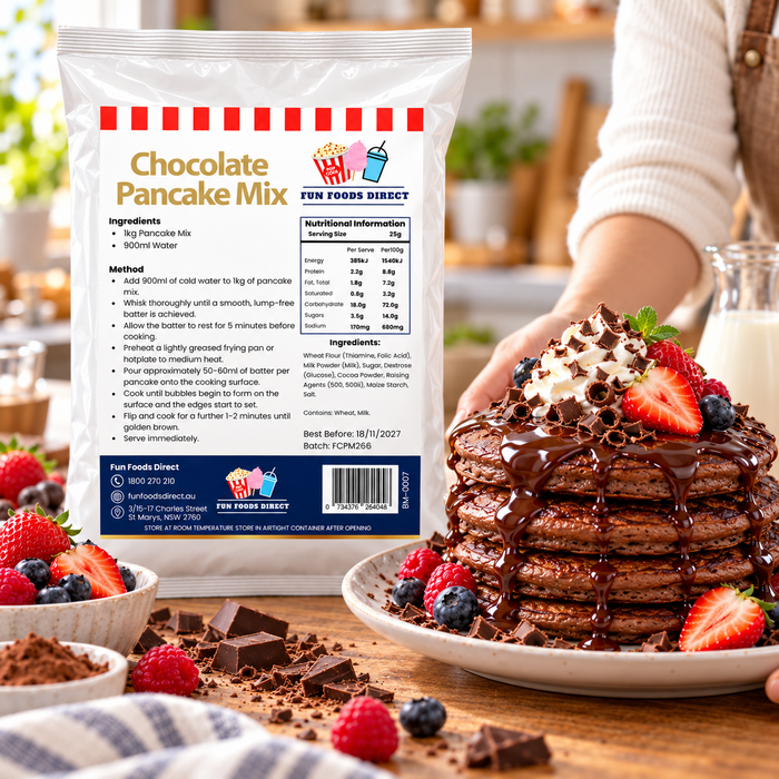 Chocolate Pancake Mix 1kg | Made with Real Chocolate for Rich, Fluffy Pancakes