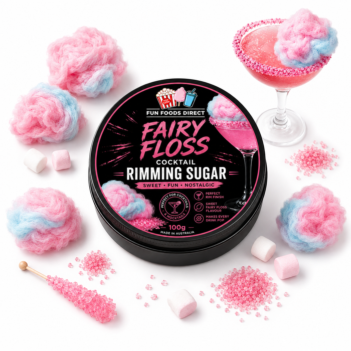 Fairy Floss Cocktail Rimming Sugar 100g | Sweet Cotton Candy Cocktail Garnish