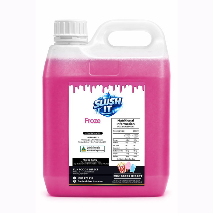 Froze Sno Cone Flavour Bottle