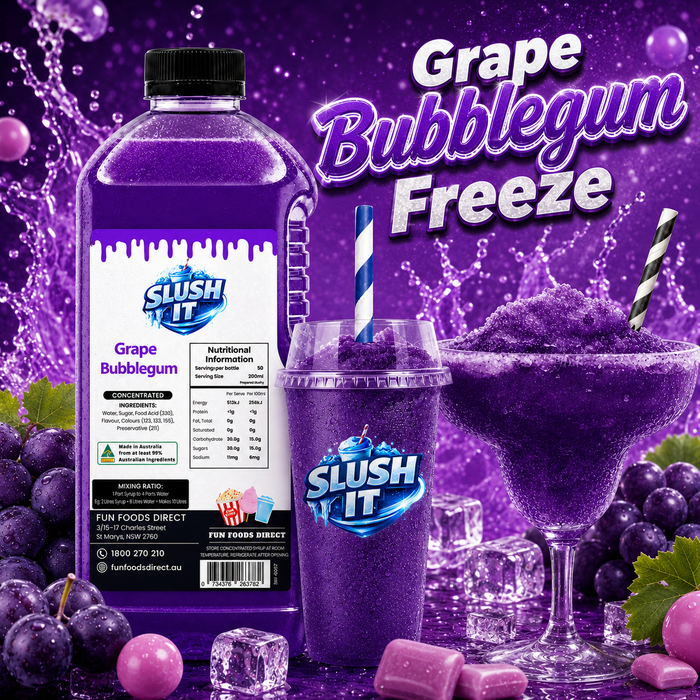Grape Bubblegum Slushy Mix / Premium Slushy Bottles