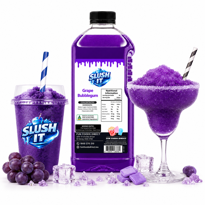 Grape Bubblegum Slushy Mix / Premium Slushy Bottles