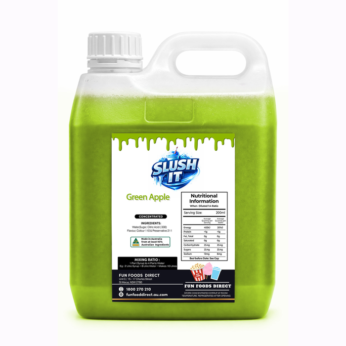 Green Apple Slush / Slushie Mix Bottles