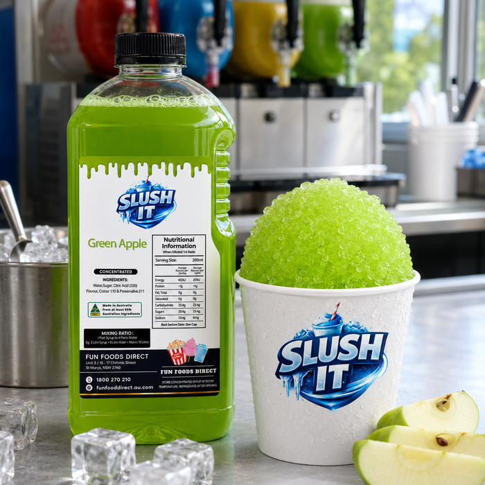 Green Apple Sno Cone Flavour 2L Bottle