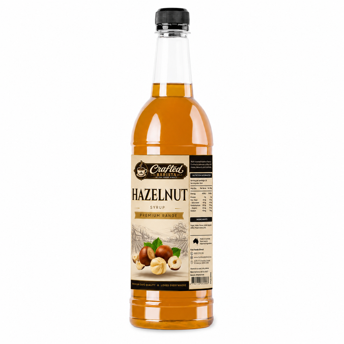Hazelnut Syrup Premium Range 800mL | Rich Roasted Hazelnut Café Syrup