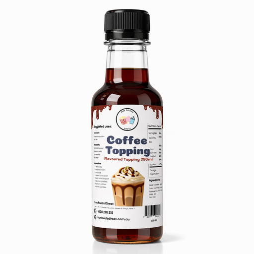 High Quality Coffee Milkshake Toppings in a 250ml bottle for desserts and ice cream.