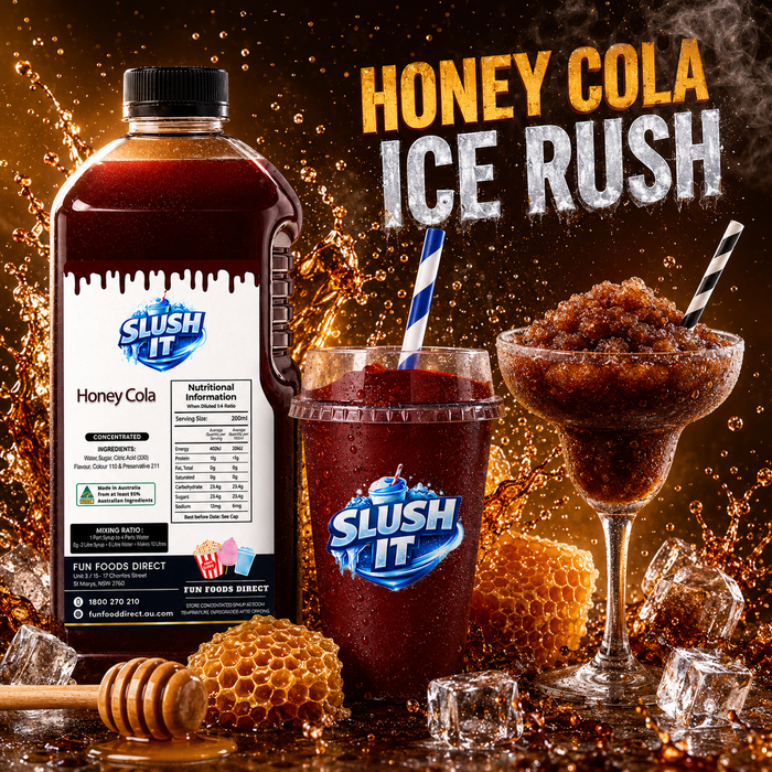 honey cola slushy, Slushy Honey Cola Flavour – Limited Time Only!