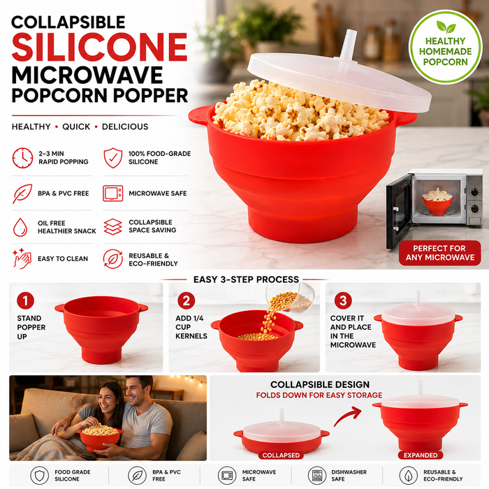 Microwave Popcorn Popper Bowl