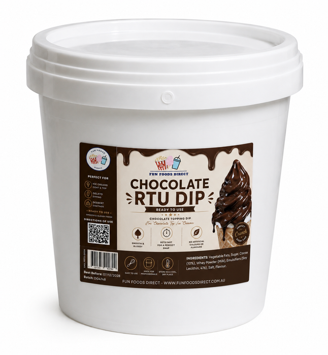 Chocolate RTU Dip | Ready-to-Use Chocolate Coating Dip for Ice Creams, Gelato & Desserts
