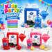 Kids Party Slushy Bundle Pack with Blue Bubblegum, Red Raspberry, and Pink Lemonade flavors, perfect for celebrations.