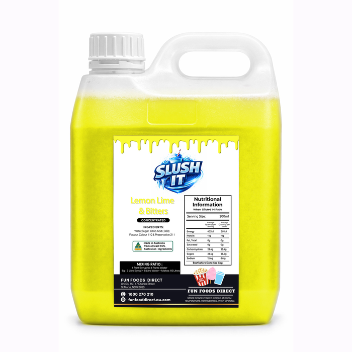 Lemon Lime & Bitters Slush / Slushie Mix Bottles