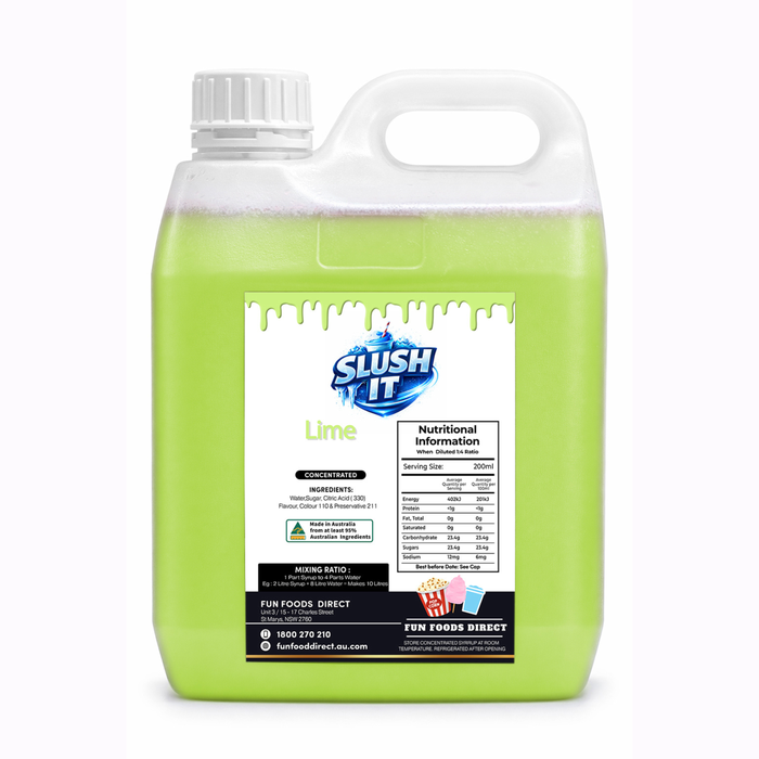 Lime Sno Cone Flavour Bottle 2L