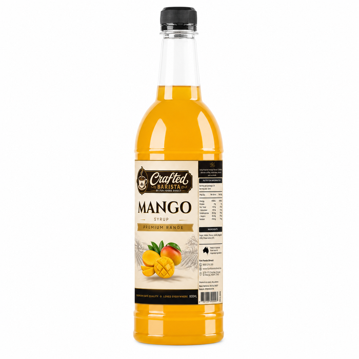 Mango Syrup Premium Range 800mL | Juicy Tropical Mango Café Syrup
