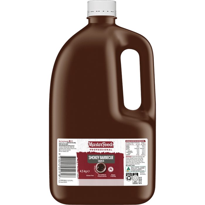 MasterFoods Smokey BBQ Sauce 4.5KG