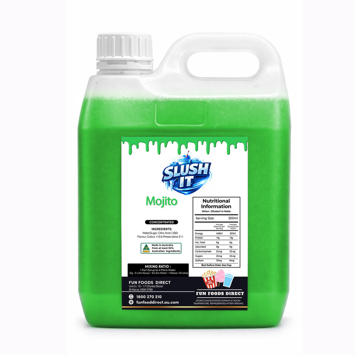 Mojito Slush / Slushie Mix Bottles