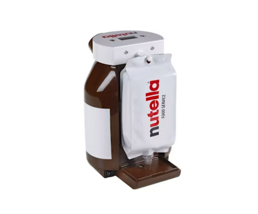 Nutella 1kg cartridge in professional food-service dispenser for smooth and creamy hazelnut cocoa spread