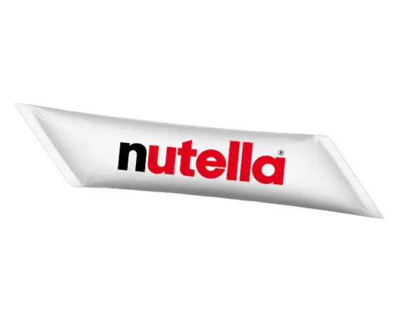 Nutella piping bag showcasing the brand logo, ideal for bulk Nutella piping bags usage in desserts.