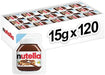 Nutella single serve packets 15g portions, 120 pack display box of mini Nutella trays for cafés, hotels, catering and takeaway